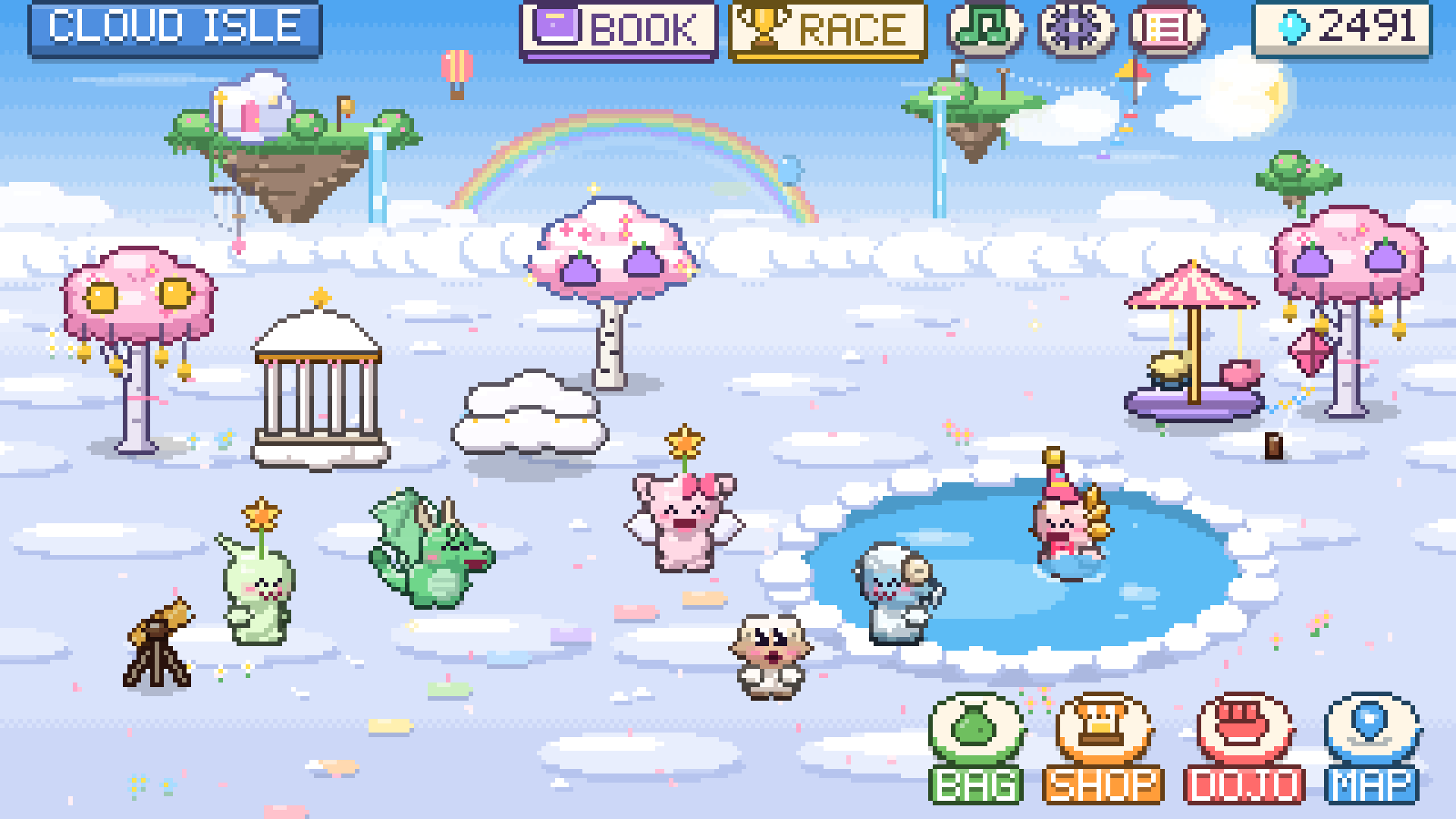 Cloud Isle floating garden in spring