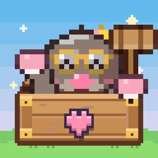 Petbox app icon: Hazel the toymaker mole in a toy box